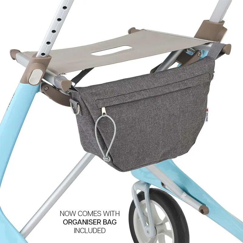 Grey organiser bag attached below the Carbon Ultralight seat